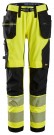 High-Vis Stretchbukse med hylsterlommer, Klasse 2, Gul - Snickers Workwear 6943  thumbnail