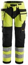 High-Vis Arbeidsbukse med hylsterlommer, Klasse 2, Gul - Snickers Workwear 6932  thumbnail
