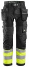 High-Vis Arbeidsbukse med hylsterlommer, Klasse 1, Gul - Snickers Workwear 6931 thumbnail