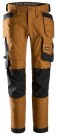 Arbeidsbukse i canvas med stretch og hylsterlommer, Brun - Snickers® 6244 thumbnail