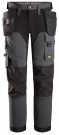 Arbeidsbukse med fireveis stretch og hylsterlommer, Stålgrå/Sort - Snickers Workwear 6275  thumbnail