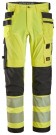 Arbeidsbukse med fireveisstretch & hylsterlommer, High-Vis Gul kl. 2 - Snickers® 6232 thumbnail