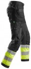 High-Vis Arbeidsbukse med hylsterlommer, Klasse 1, Gul - Snickers Workwear 6931 thumbnail