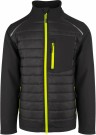 Softshelljakke Hybrid, Sort/Safety Gul - Sydney 8650 thumbnail