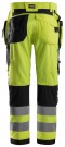 High-Vis Arbeidsbukse med hylsterlommer, Klasse 2, Gul - Snickers Workwear 6932  thumbnail