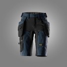 Arbeidsshorts med stretch og avtakbare hylsterlommer for dame, Marineblå - Snickers® 6117 thumbnail