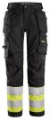 Arbeidsbukse i stretch med hylsterlommer for dame, High-Vis Gul Kl.1 - Snickers® 6734 thumbnail