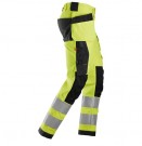 High-Vis Stretchbukse med hylsterlommer, Klasse 2, Gul - Snickers Workwear 6243 thumbnail