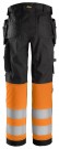 Arbeidsbukse i stretch med hylsterlommer for dame, High-Vis Oransje Kl.1 - Snickers® 6734 thumbnail