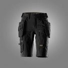 Arbeidsshorts med stretch og avtakbare hylsterlommer for dame, Svart - Snickers® 6117 thumbnail