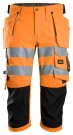 Piratbukse med stretch og hylsterlommer, High-Vis Klasse 1/2, Snickers 6138 thumbnail
