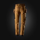 Arbeidsbukse i canvas med stretch og hylsterlommer, Brun - Snickers® 6244 thumbnail