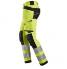High-Vis Stretchbukse med hylsterlommer, Klasse 2, Gul - Snickers Workwear 6243 thumbnail