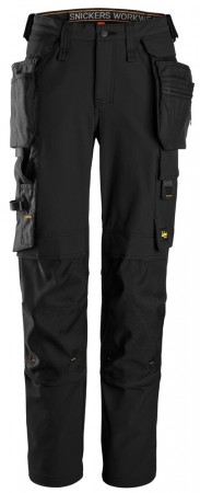 Arbeidsbukse med full stretch og avtakbare hylsterlommer for dame, Snickers 6771