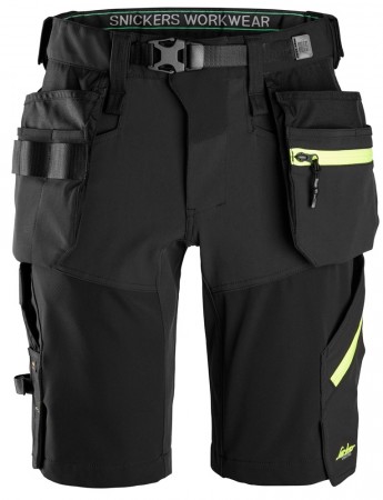 Full Stretch Softshellshorts, Sort - FlexiWork 6140