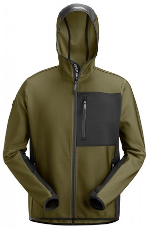 Mellomlagsjakke med hette, Khakigrønn - Snickers Workwear 8044 