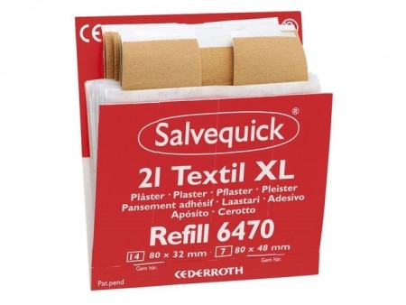 Plaster SALVEQUICK tekstil XL refill, 6X21