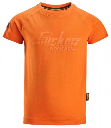 T-skjorte med logo til barn, Oransje - Snickers 7514