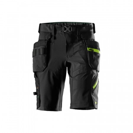 Softshellshorts med stretch og avtakbare hylsterlommer, Svart - Snickers® 6140