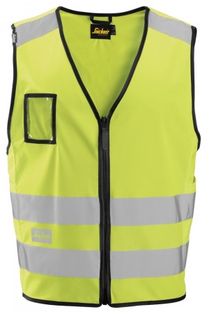 Refleksvest, HiVis Gul Kl.2 - Snickers® 9153