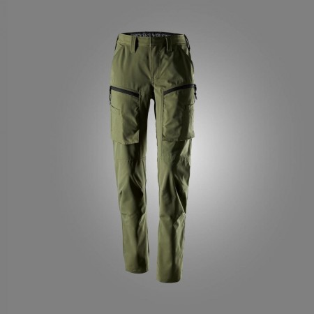 Servicebukse med stretch for dame, Khaki grønn - Snickers® 6710