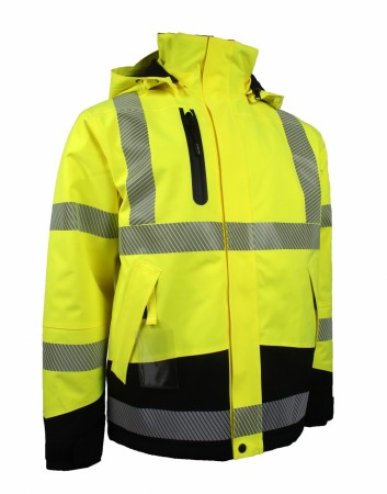 Vinterjakke Full Stretch, HiVis Gul/Sort Kl.3 - Lyngsøe 4WS-9097