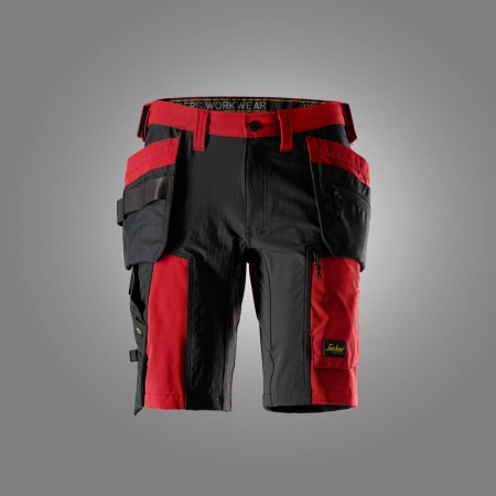 Shorts med stretch og hylsterlommer, Rød - Snickers® 6118