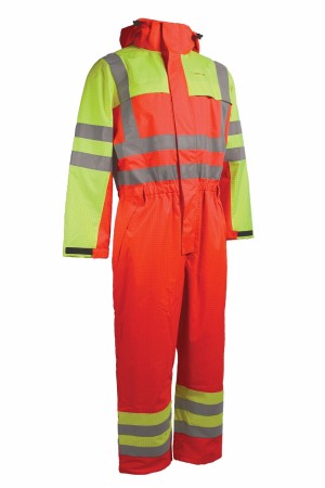 Kjeledress Brannhemmende FR-LR11657, High-Vis Rød/Gul - Lyngsøe Rainwear