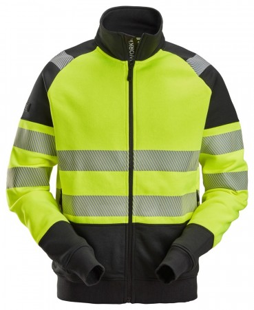 Genser med hel glidelås, High-Vis Klasse 2, Snickers 2835