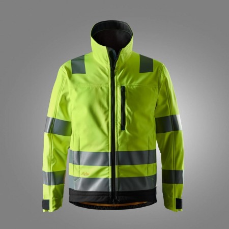 Softshelljakke, High-Vis Gul Kl. 3 - Snickers® 1230