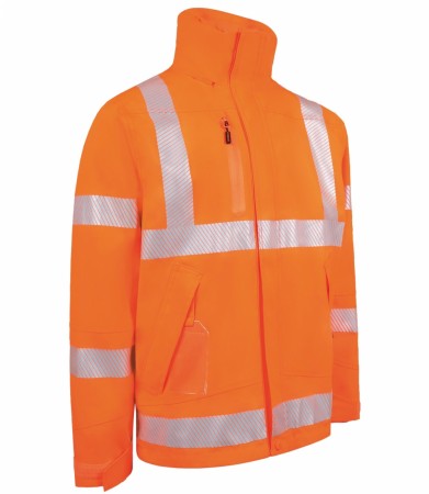 High-Vis Skalljakke med 4-veis stretch, Klasse 3, Oransje - Lyngsøe Rainwear 4WS-5057